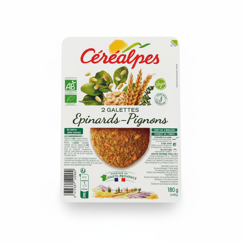 Galette epinard pignons 2x90g