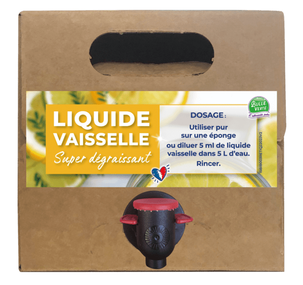 Bulle Verte -- Liquide vaisselle super dégraissant pin/citron - 3 l