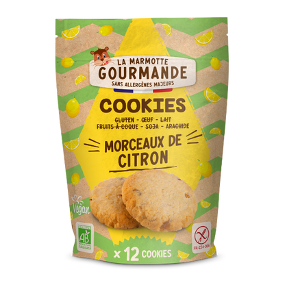 La Marmotte Gourmande -- Cookies citron sans allergène - 150 g