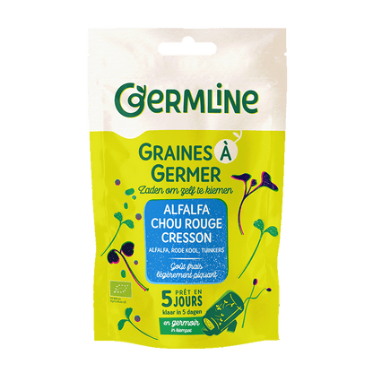 Germline -- Graines à germer alfalfa - cresson - chou rouge bio (origine France) - 150 g