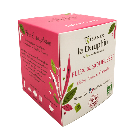 Tisanes Le Dauphin -- Infusion bio flex & souplesse origine france - 20 infusettes