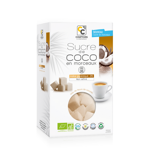 Comptoirs & Compagnies -- Sucre de fleur de cocotier bio en morceaux - 250 g