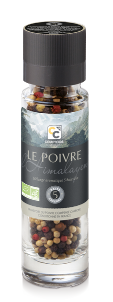 Comptoirs & Compagnies -- Moulin de poivre 5 baies bio - 48 g