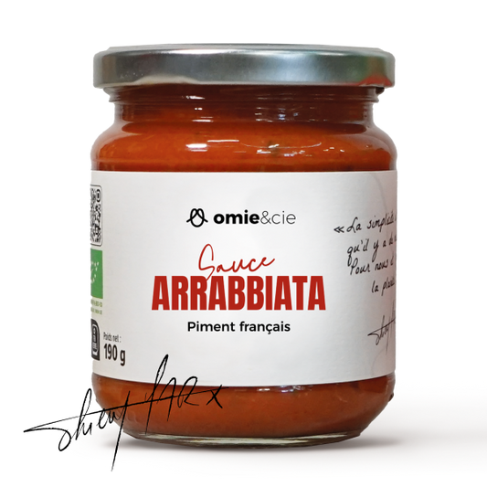 Omie -- Sauce arrabbiata bio (tomates et piment du sud) - 190 g