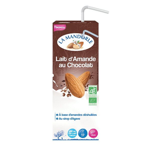 La Mandorle -- DDM 22.10.2024 Lait amande/chocolat liquide bio - 20 cl