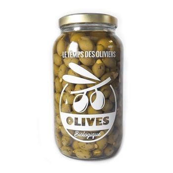 Le Temps Des Oliviers -- Olives vertes farcies ail bio Vrac (origine Grèce) - 2.8 kg